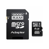 Карты памяти GOODRAM MicroSDHC 4GB Class 4 + SD-adapter (M40A-0040R11)