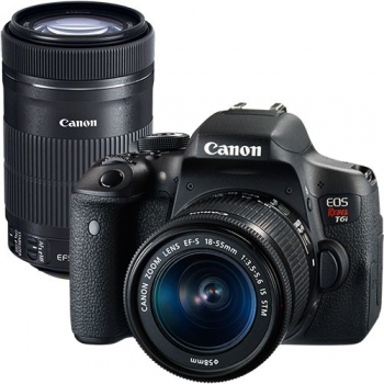 CANON EOS REBEL T6i (W) DELUXE KIT EF-S 18-55mm f/3.5-5.6 IS STM + 55-250mm f/4-5.6 IS STM (EOS750D)