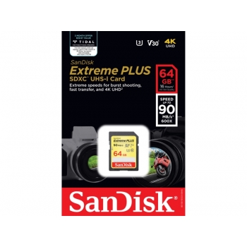 SANDISK  SDHC 64GB EXTREME PLUS CLASS 10 (SDSDXWF-064G-ANCIN)