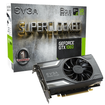 Видеокарты EVGA GEFORCE GTX 1060 6GB (06G-P4-6163-KR)