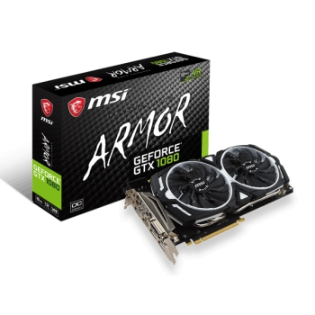 Видеокарты MSI GEFORCE GTX 1080 ARMOR 8G OC (912-V336-072) (ПОВРЕЖДЕННАЯ КОРОБКА)