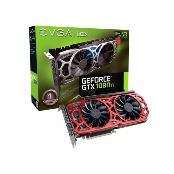 Видеокарты EVGA GEFORCE GTX 1080 Ti SC2 ELITE GAMING RED  (11G-P4-6693-K5‎)