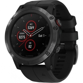 GARMIN FENIX 5X PLUS SAPPHIRE BLACK WITH BLACK BAND (010-01989-00)