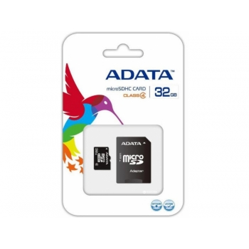 Карты памяти ADATA MICROSDHC 32GB CLASS 4 (AUSDH32GCL4-RA1)