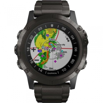 GARMIN D2 DELTA PX AVIATOR WATCH WITH CARBON GRAY TITANIUM BAND 51mm (010-01989-30)