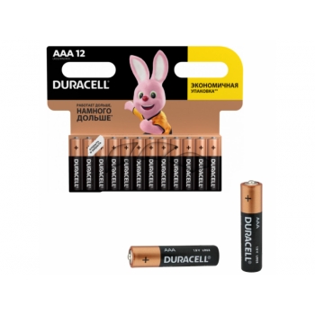 Гаджеты и аксессуары DURACELL LR03 ALKALINE AAA 12шт (MN2400)