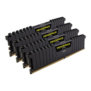 Оперативная память CORSAIR VENGEANCE LPX 128GB (4x32GB) DDR4 DRAM 3200 МГц C16 BLACK (CMK128GX4M4E3200C16)